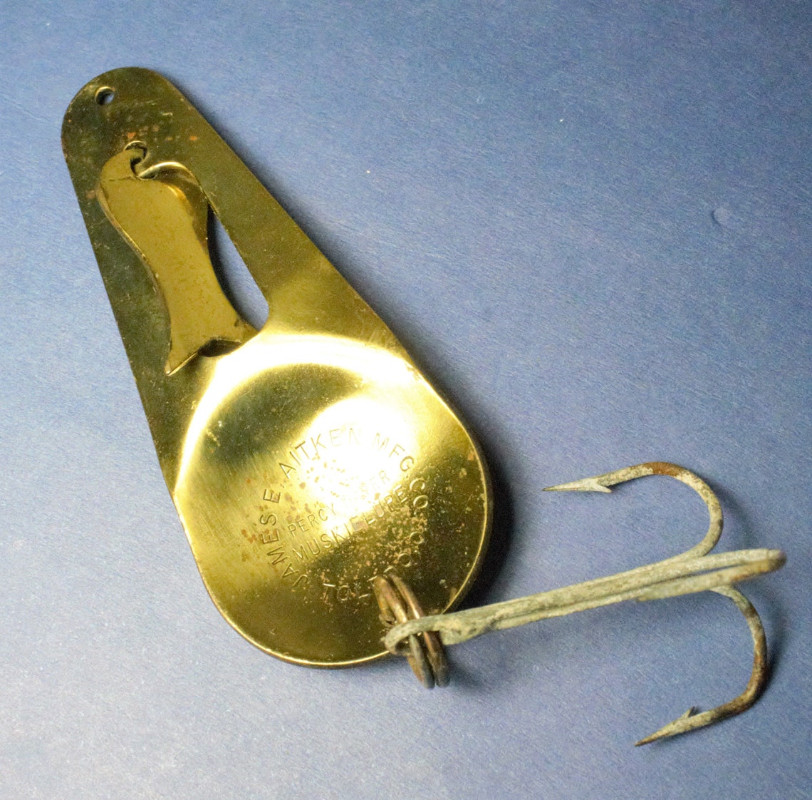 Vintage 1950s Fishing Lure Brass Muskie Metal James E Aitken Etsy