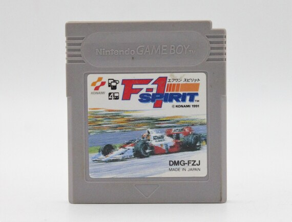 Vintage F1 Spirit 1990s Game Boy Cartridge Racing Game Handheld