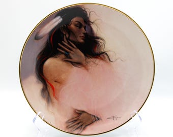 Vintage Native American art Navajo Visions by Ozz Franca limited edition collectors plate "Navajo Fantasy" Hadley House USA 1993