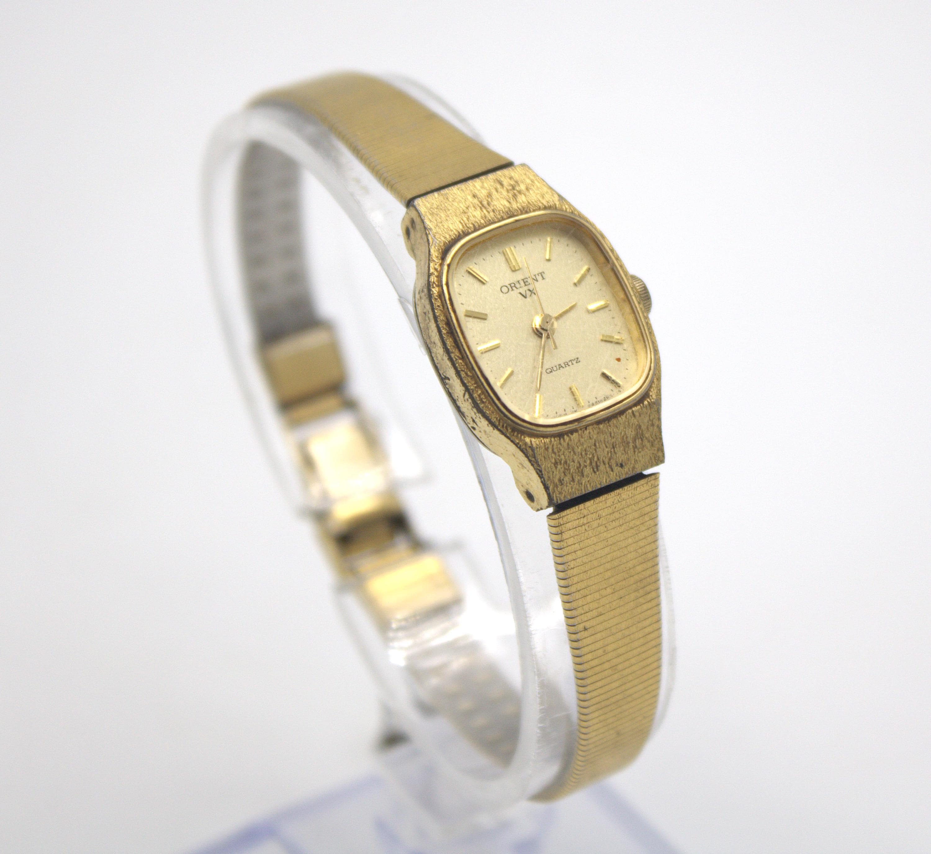 Vintage Orient VX Quartz Analog Dial Gold Tone Art Deco