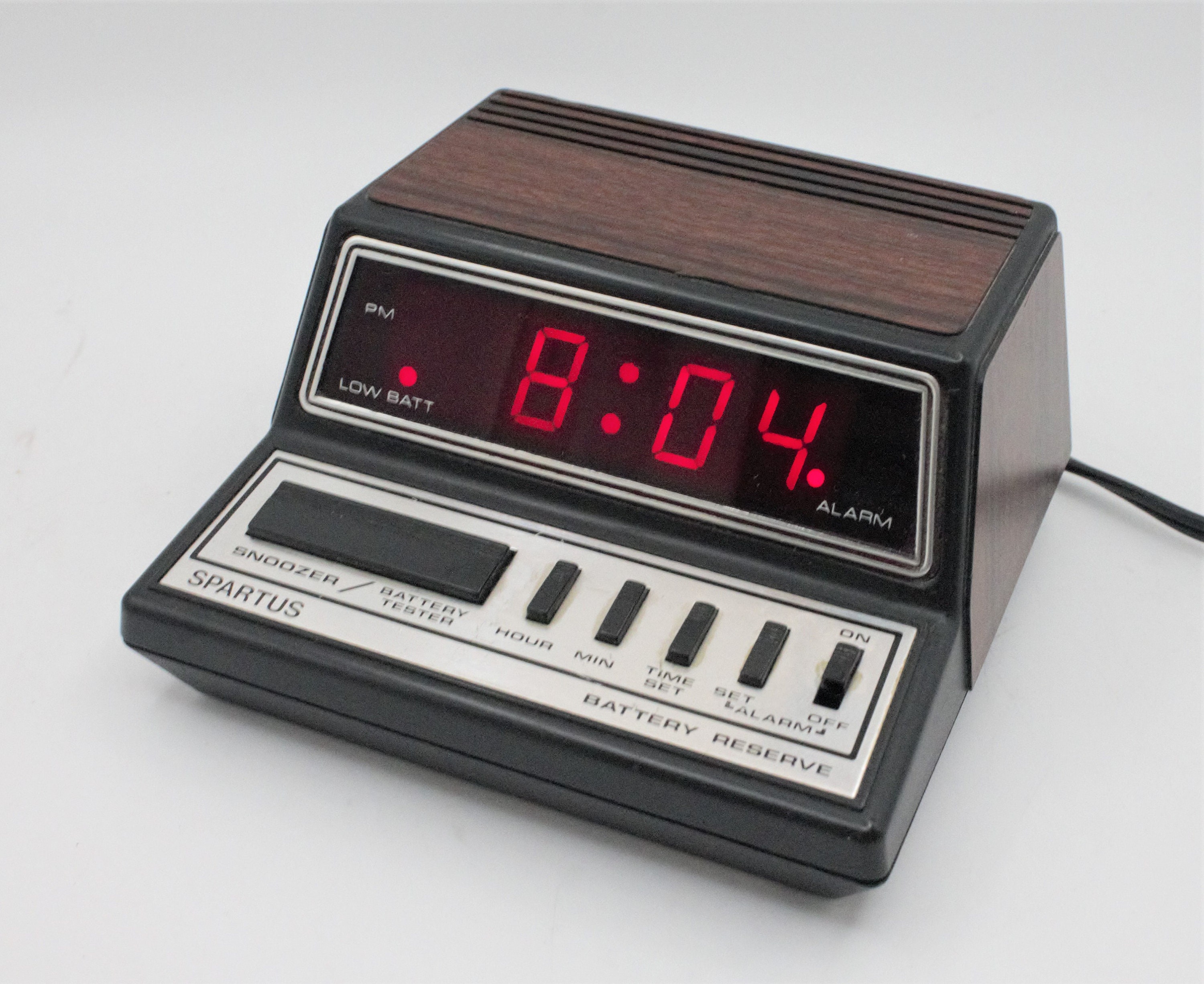 Vintage Digital Alarm Clock Electronic Red LED Time Display - Etsy