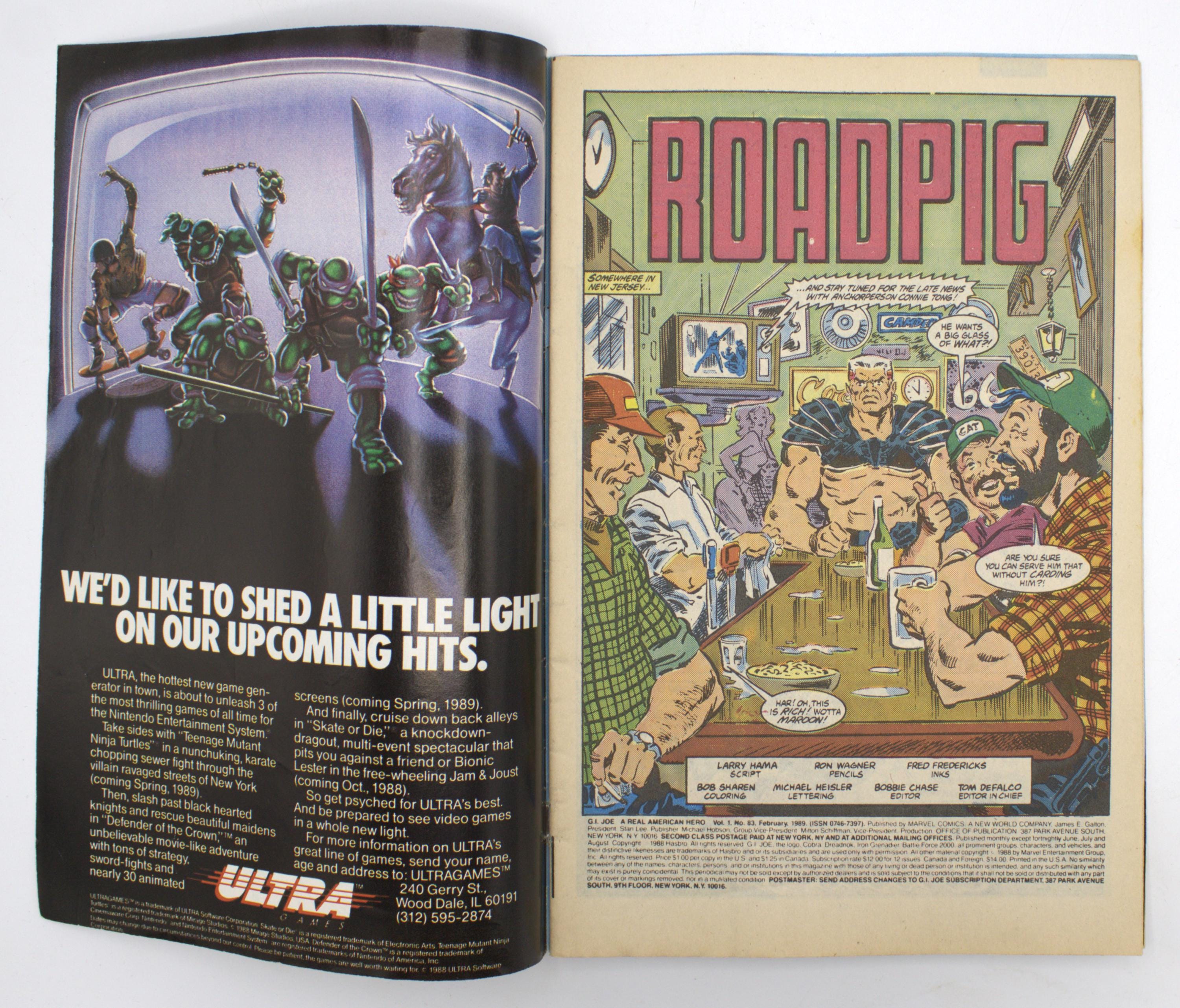 Vintage 1989 GI JOE Comic Book Issue 83 Feb 