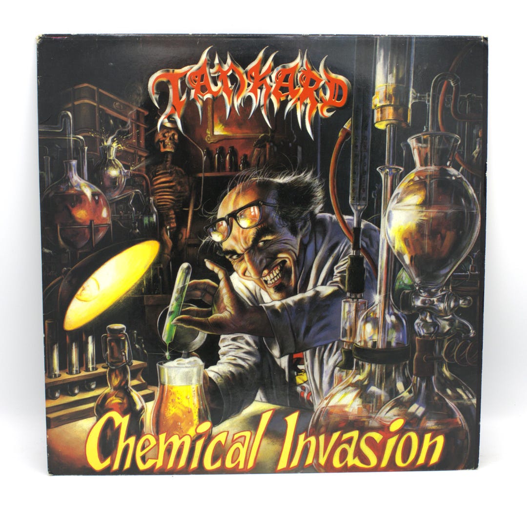 Vintage 1980s Vinyl Tankard 1987 Release Chemical Invasion 80s