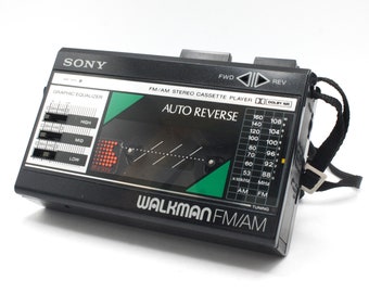 Vintage 1980s Sony Walkman Personal Stereo Cassette Tape