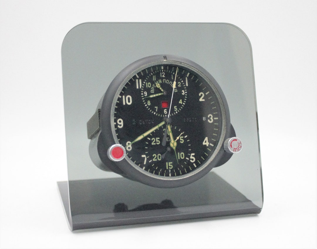 ◆Vintage MIG-29 clock ソ連USSR ミグ戦闘機クロック時計 Vintage MIG-29 Clock Authentic Soviet USSR Fighter Jet Cockpit