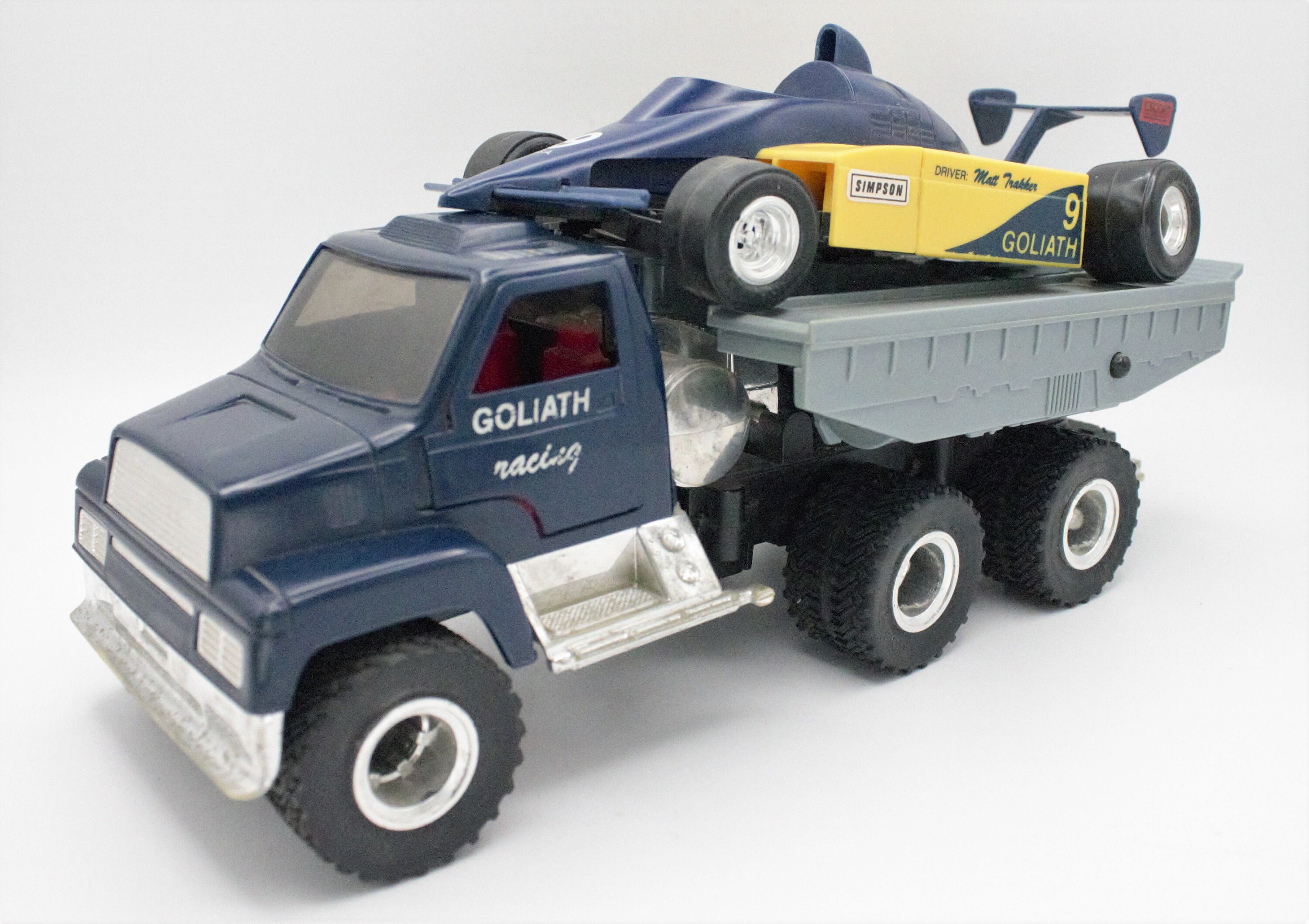 Vintage 1987 MASK Goliath Racing Transport Truck F1 Indy Racecar ...