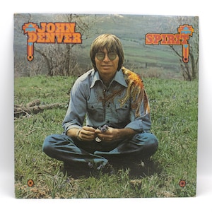 Vintage 1970s vinyl John Denver 1976 album Spirit American country folk original recording 12&quot; stereo LP RCA Records