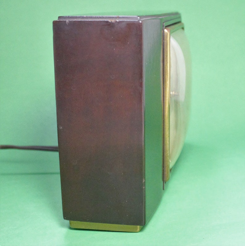 Vintage General Electric Art Deco Clock Dark Mahogany Case Etsy