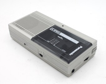 Vintage 1980s Panasonic Micro Cassette Tape Recorder Built