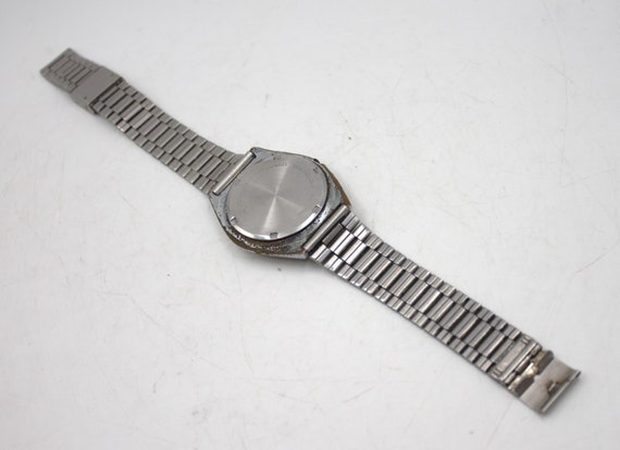 Vintage Lorus Men's wristwatch silver gold tone s… - image 9