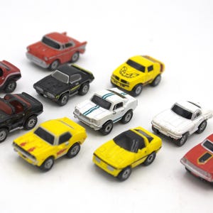 Vintage 1980s Micro Machines American Muscle Car collection 10 modified custom classics Chevy Camaro Ford Mustang Dodge Plymouth Galoob 1987