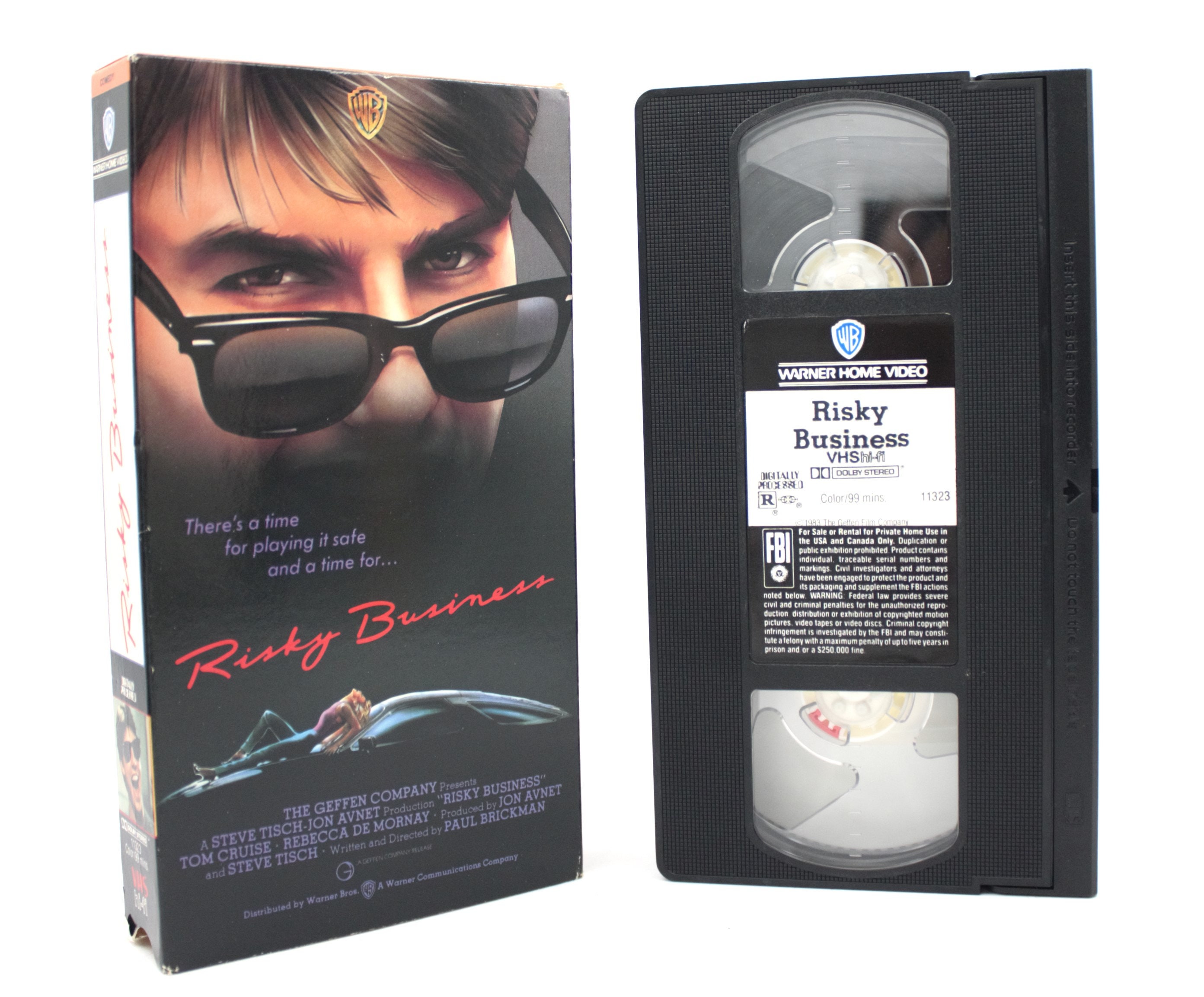 Vintage 1980s VHS Risky Business Tom Cruise Movie WB Geffen 1983