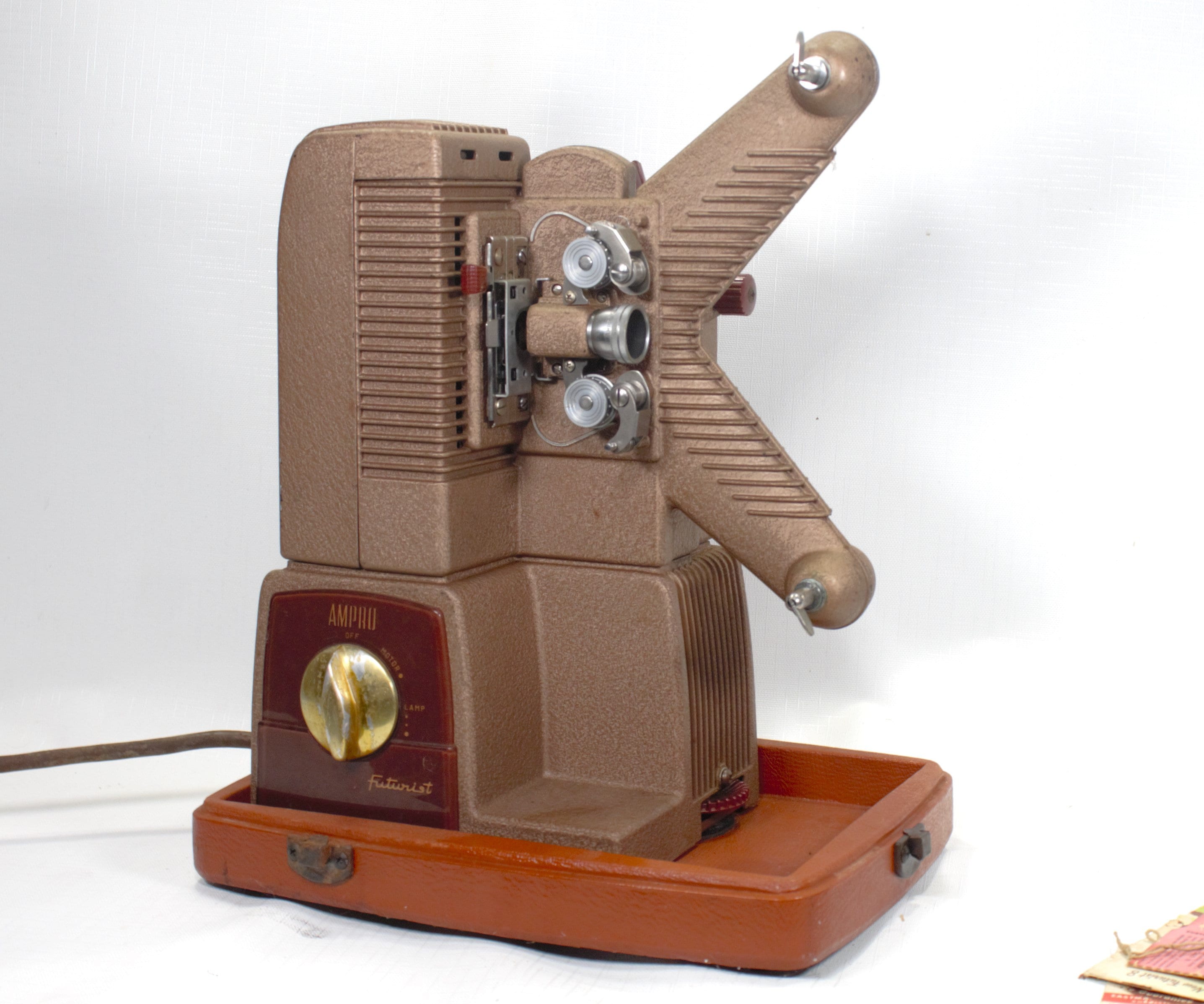 Vintage Movie Projector 8mm Film Reel Art Deco Streamline Design
