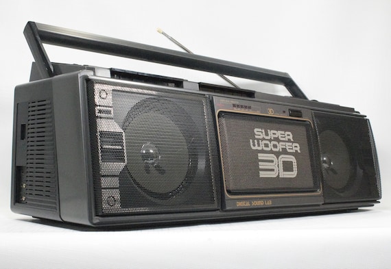 Lecteur de Cassette Rétro Boombox Radio AM/FM Stéréo, Lecteur de Bande  Vintage Enregistreur Cassette avec Haut-Parleur et Prise pour écouteurs