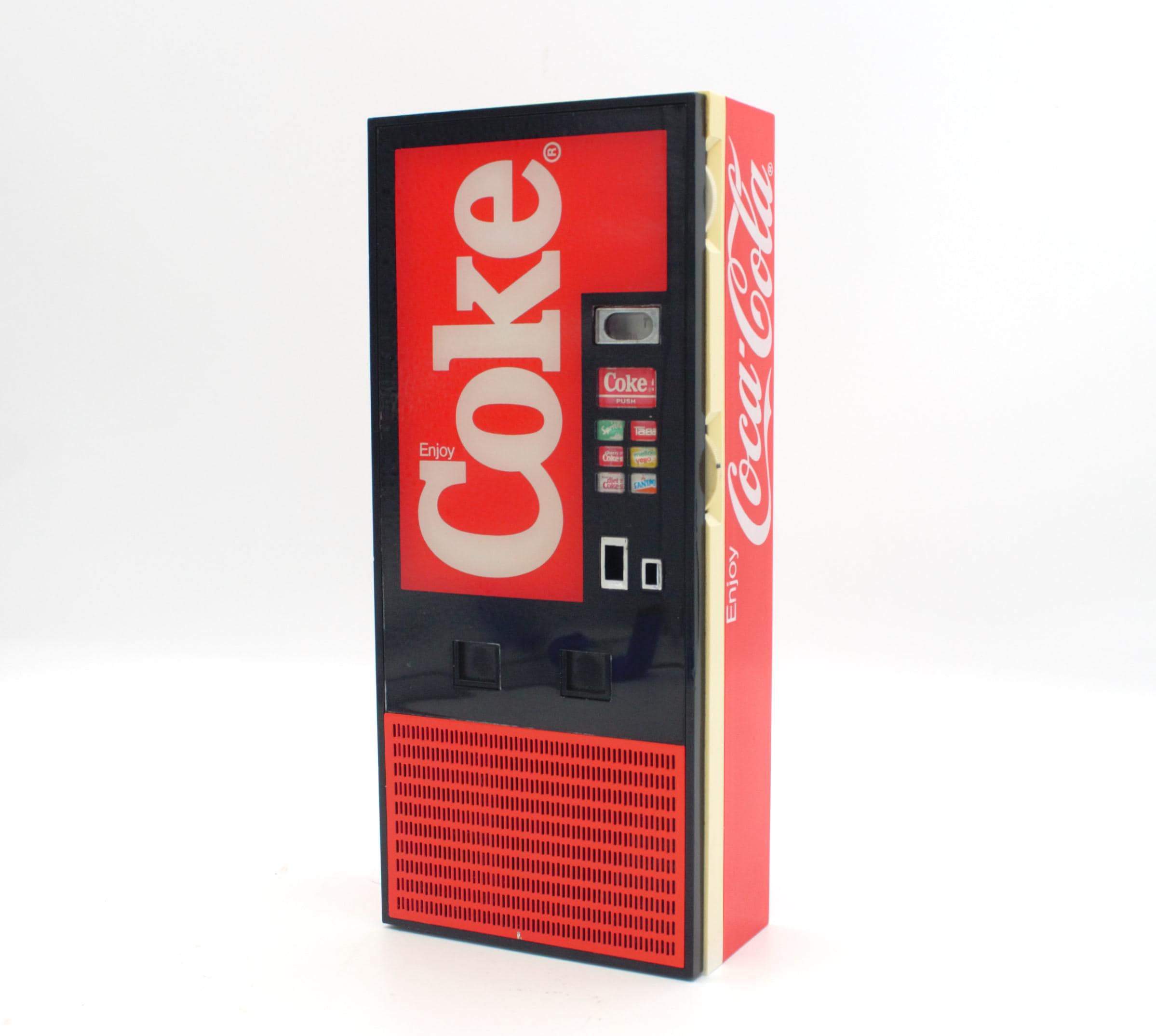 Vintage 1980's Coke Mini Vending Machine AM/FM Radio Receiver Coca