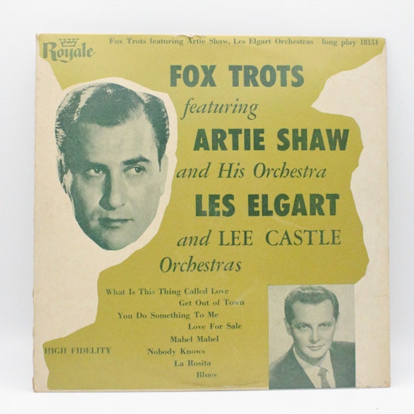 Vintage vinyl Artie Shaw Les Elgart Fox Trots big band jazz orchestra 10" Royale Records 1956