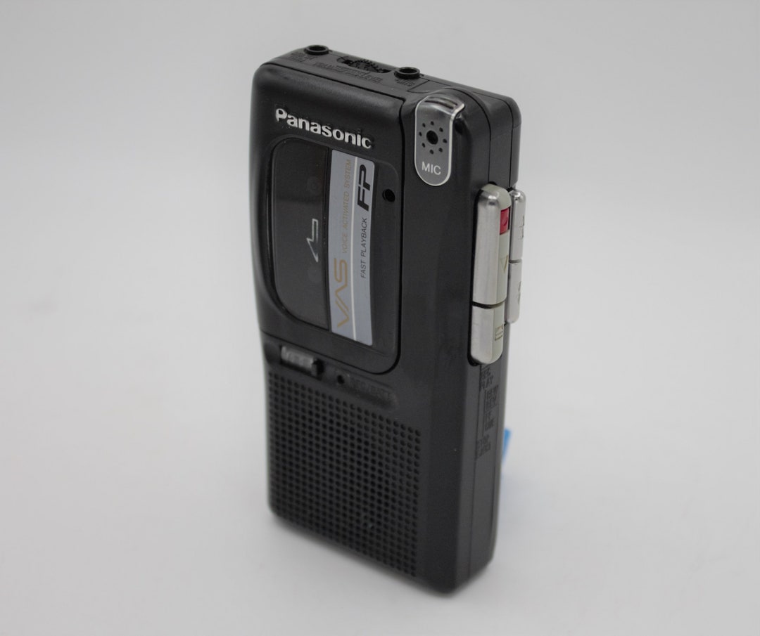 Vintage Panasonic Micro Cassette Tape Recorder Built in Microphone