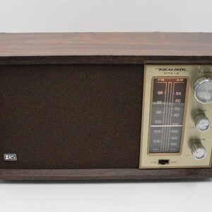 Vintage Radio AM/FM Cloth Speaker Woodgrain Lighted Dial Cool Mod Retro ...