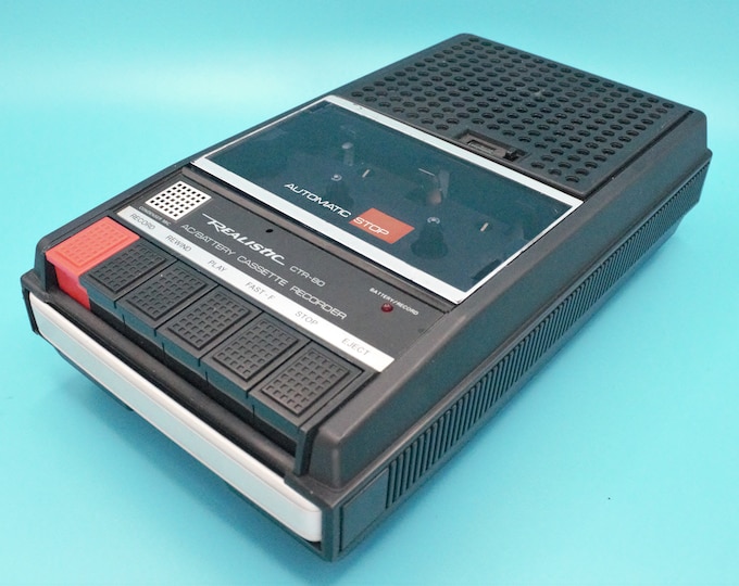 Vintage Cassette Tape Recorder Player Portable Audio Built in Etsy