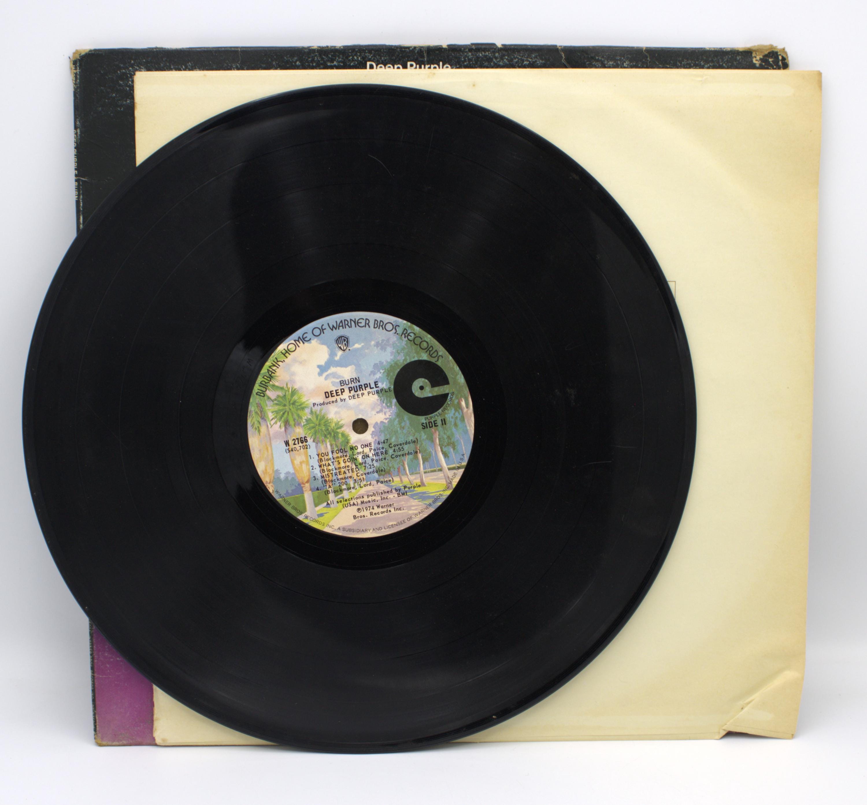 Vintage 70s Vinyl Deep Purple 1974 Album Burn Cool Classic Rock