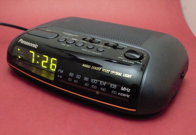 Vintage Panasonic Digital Alarm Clock Am/fm Radio Green Lit - Etsy