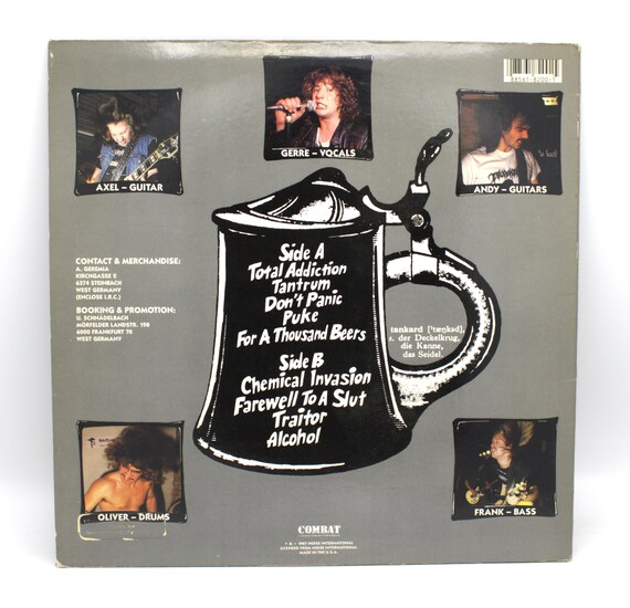 Vintage 1980s Vinyl Tankard 1987 Release Chemical Invasion 80s