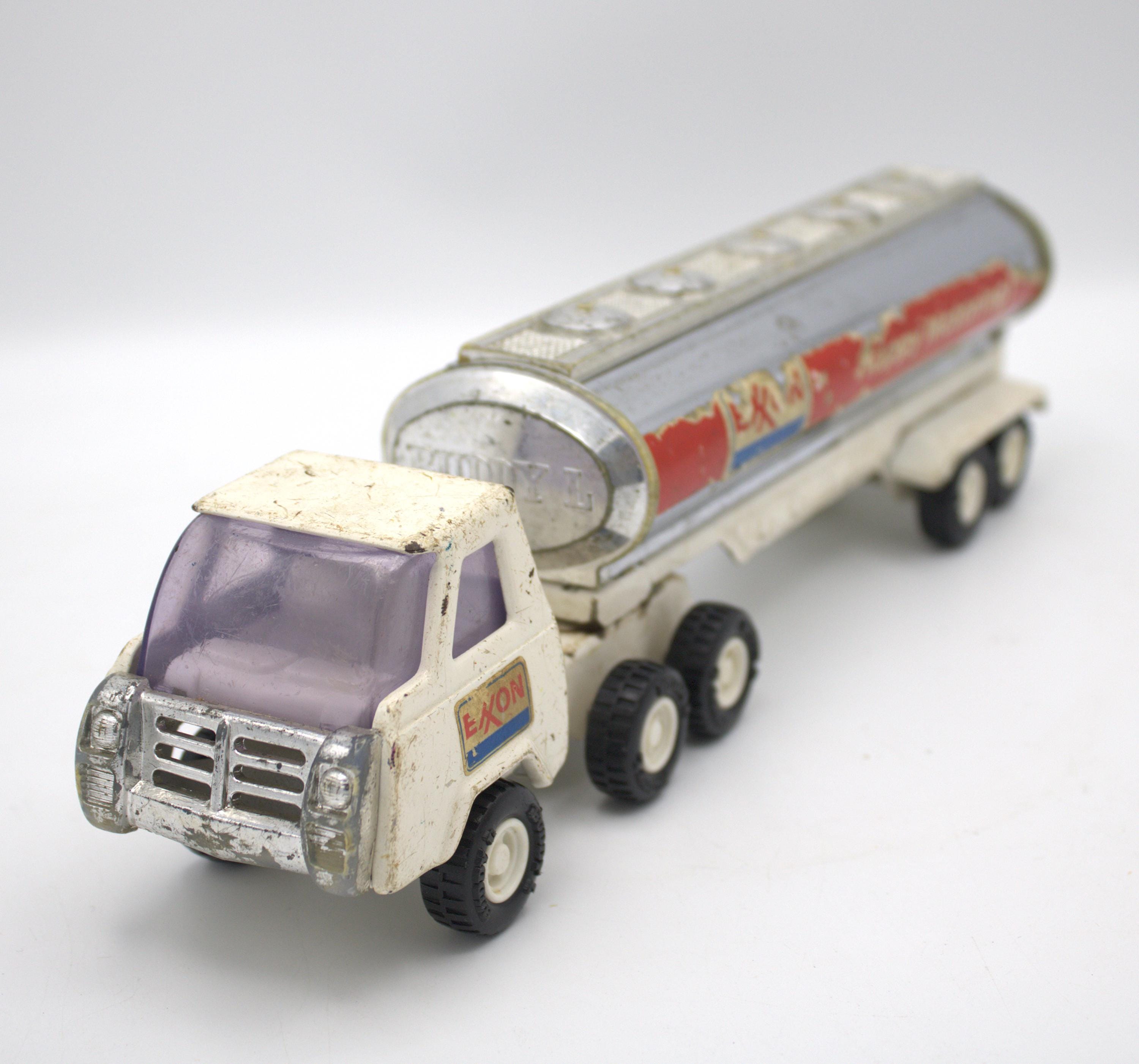 Vintage 1970s Buddy L Exxon Fuel Tanker Semi-truck and