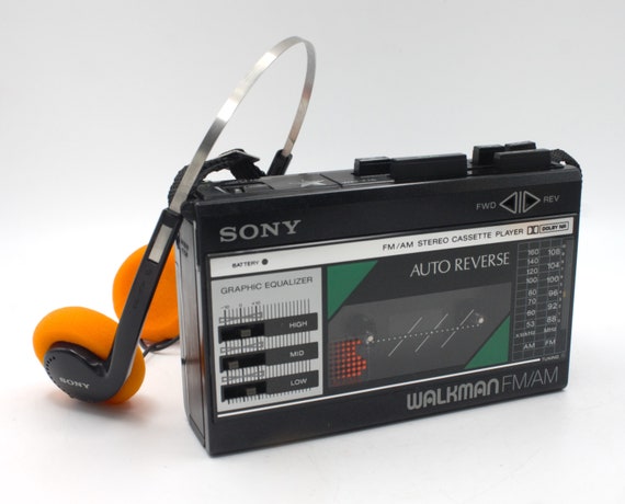 Vintage 1980s Sony Walkman Personal Stereo Cassette Tape
