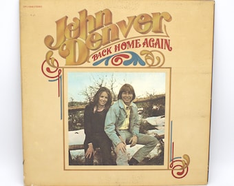 Vintage 1970s vinyl John Denver 1974 album Back Home Again gatefold cover original recording 12" stereo LP RCA Records