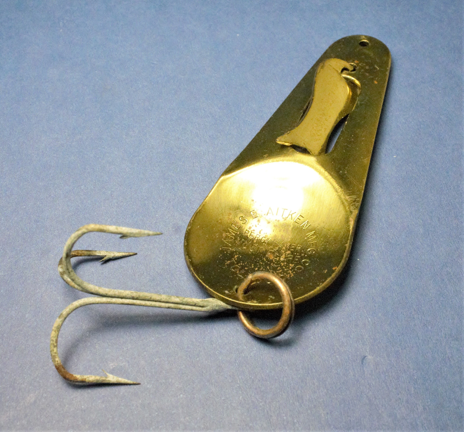 Vintage 1950s Fishing Lure Brass Muskie Metal James E Aitken Etsy