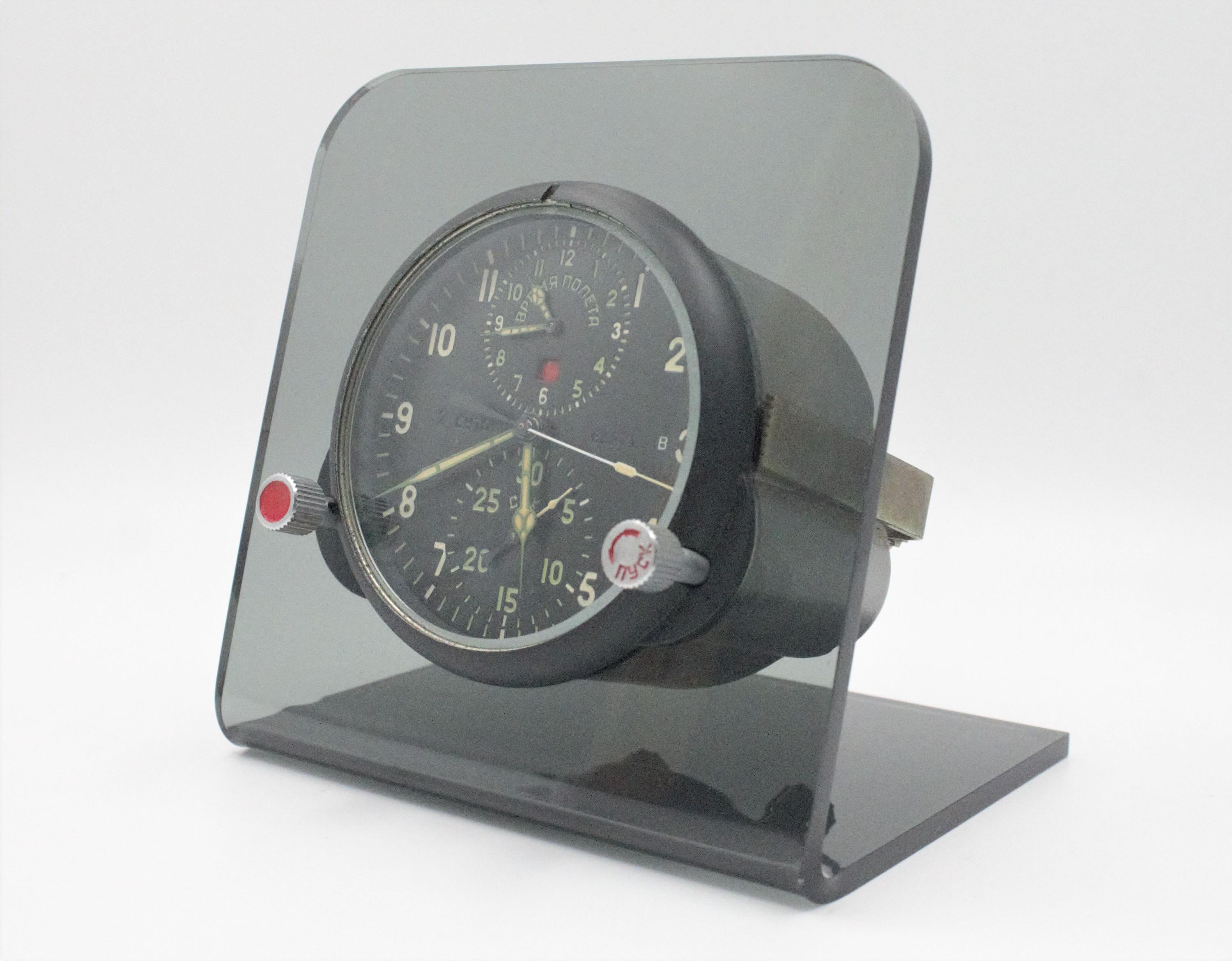 Vintage MIG-29 clock authentic Soviet USSR fighter jet cockpit
