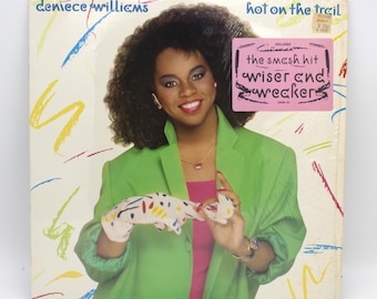 Vintage 1980s vinyl Deniece Wiliams 1986 album Hot on the Trail 1980s pop radio 12" original recording Columbia Records