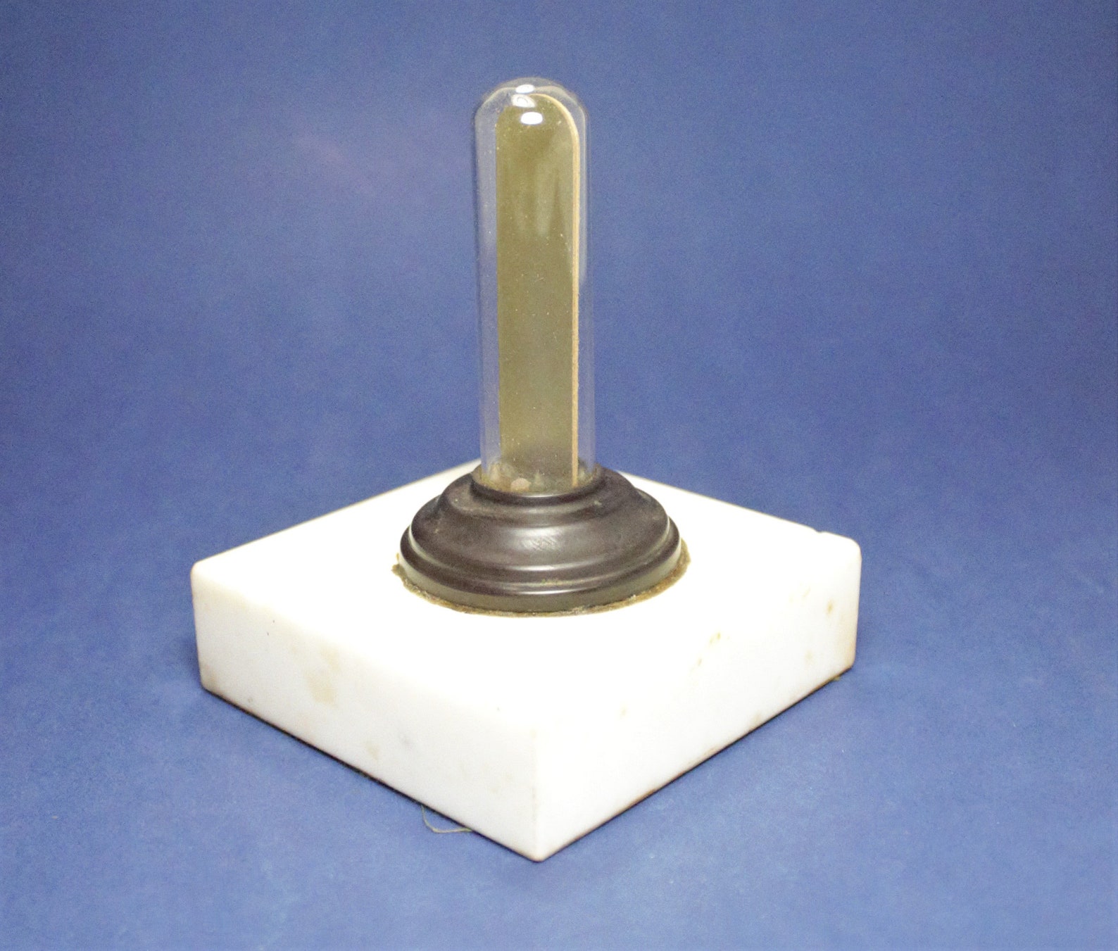 Vintage Thermometer Glass Tube Brass Red Temperature Gauge Etsy