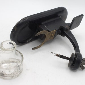 Antique inkwell dabber glass jar well architect precision drawing desktop drip ink dispenser image 8