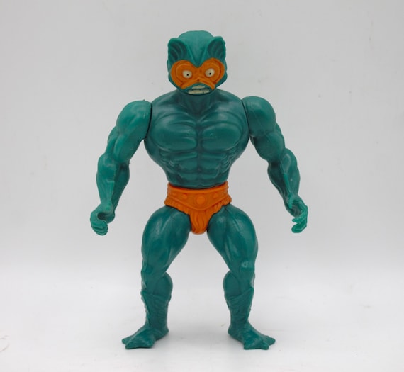 Vintage 1981 He-man Masters of the Universe Mer-man Blue Sea