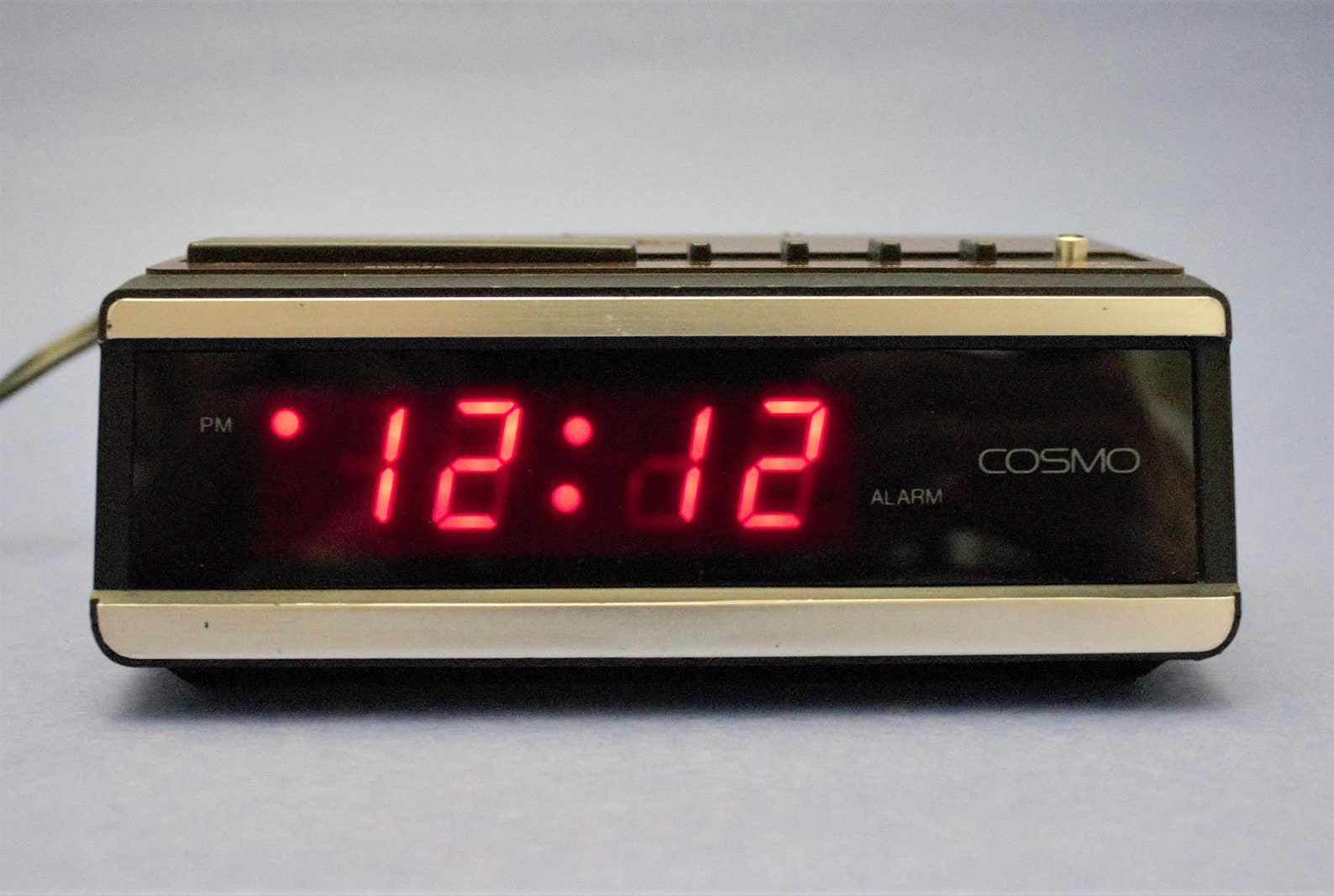 Vintage Digital Alarm Clock Red LED Light Time Display Etsy