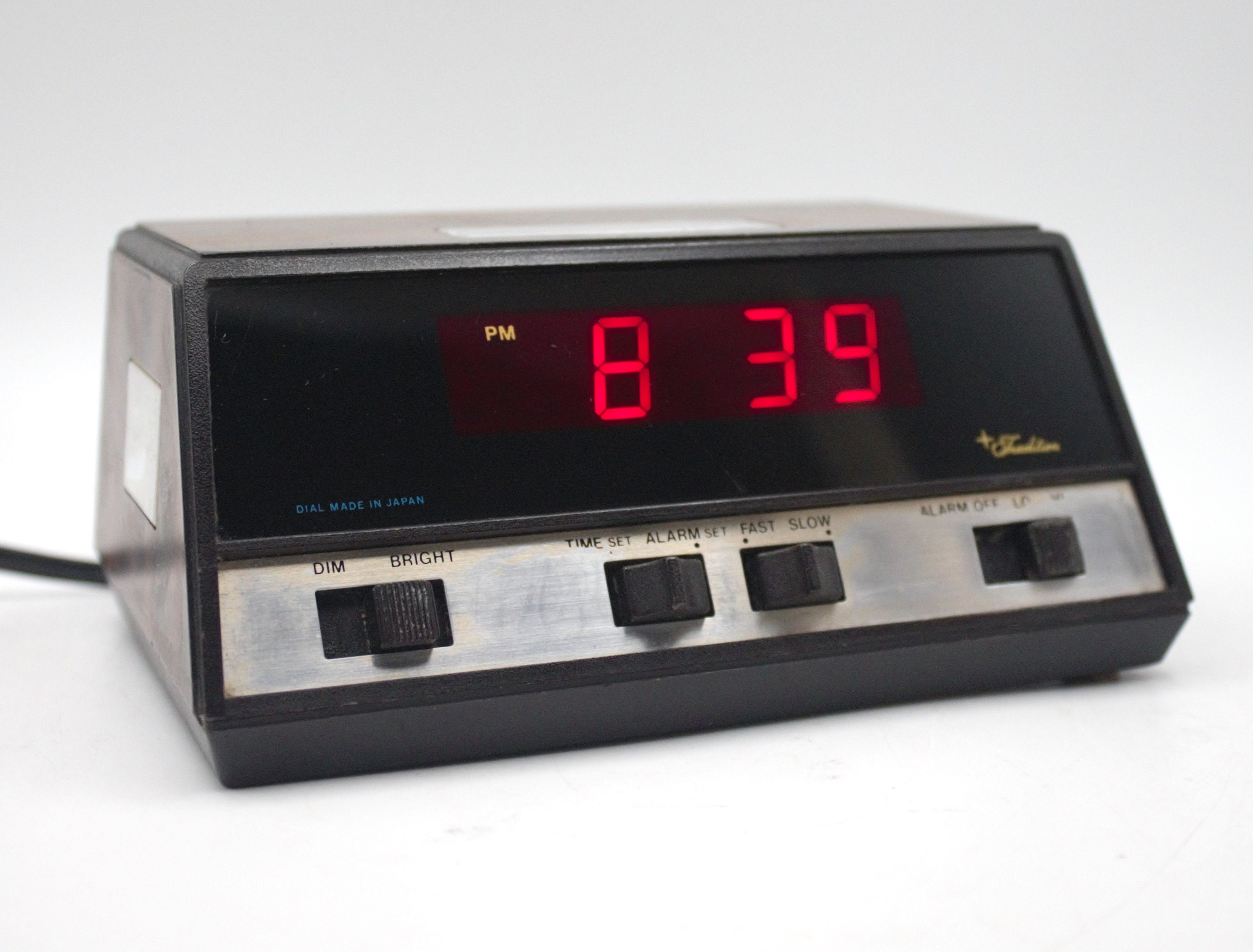 Vintage Digital Alarm Clock Electronic Red LED Time Display