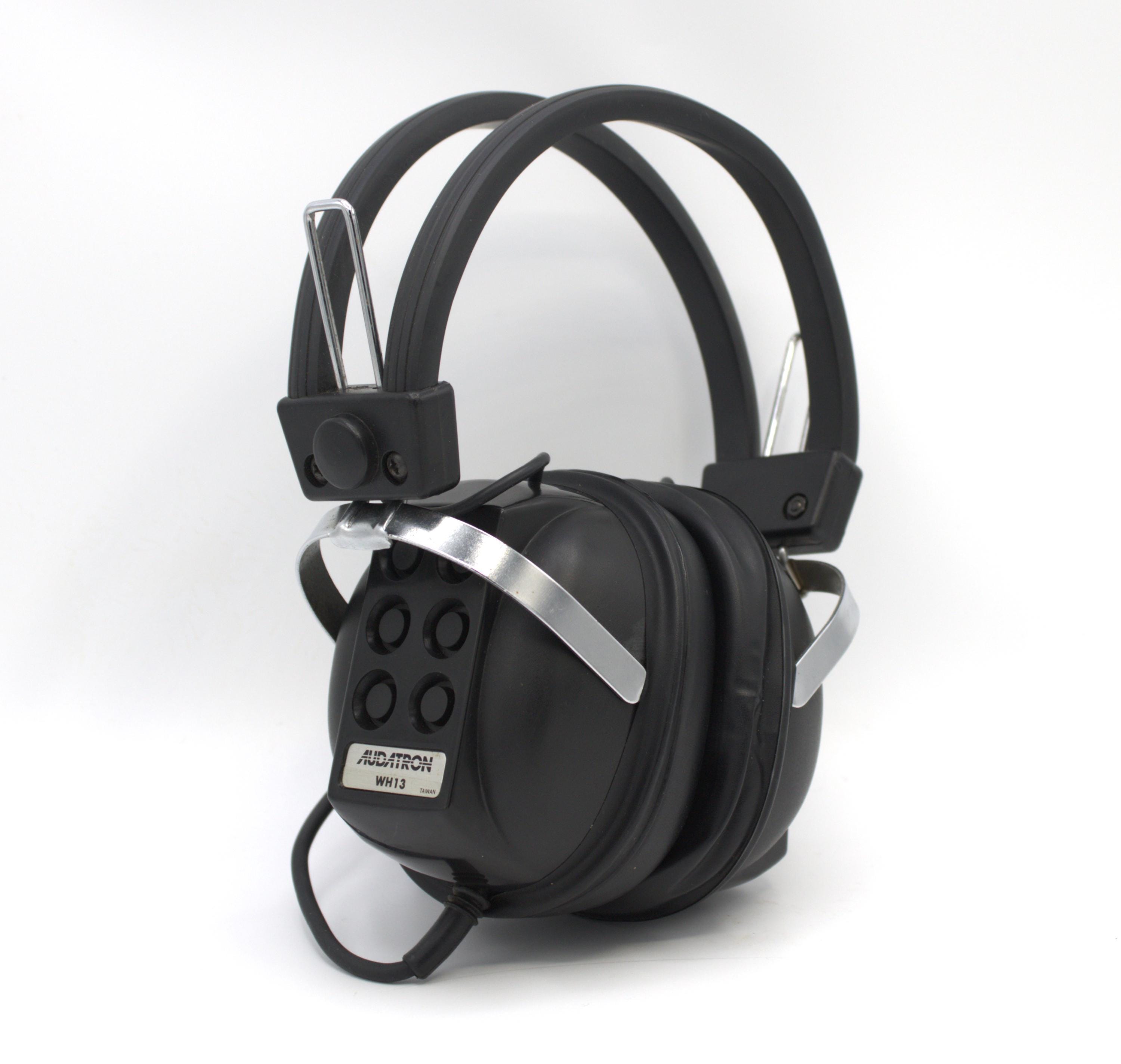 Vintage 70s Audatron WH13 Stereo Headphones Big Chunk Soft Seal