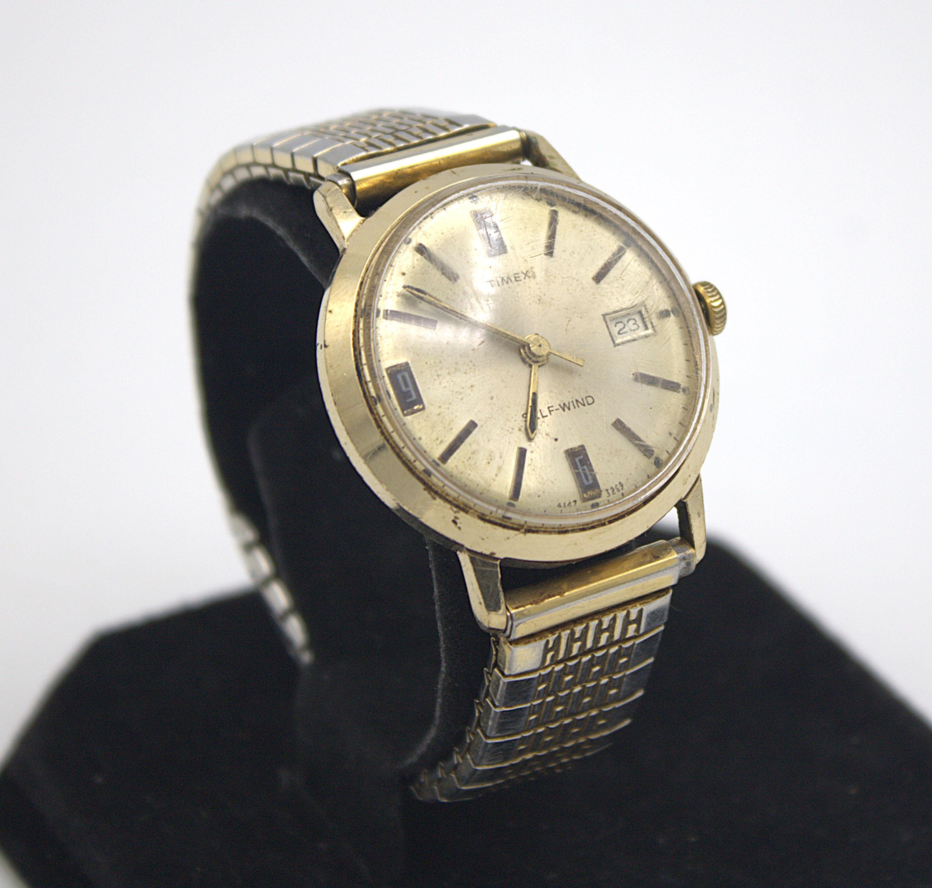 ヴィンテージ TIMEX 自動巻き SELF WIND バングル A2319 Vintage Timex 4047 3165 Men's Self Wind / Automatic