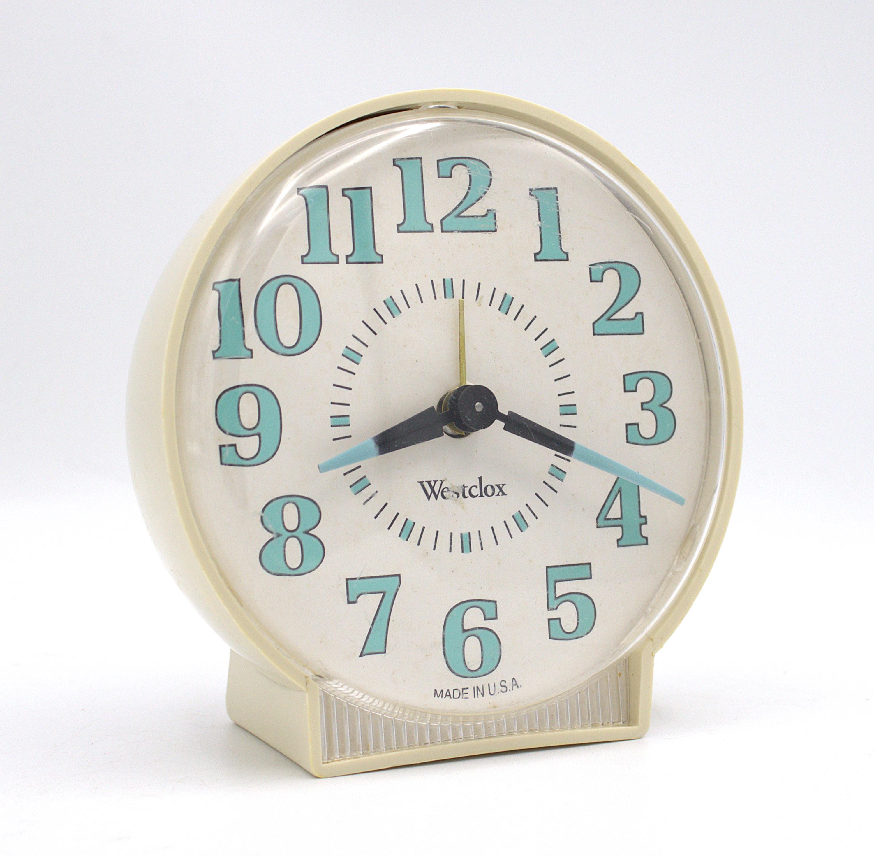 ヴィンテージアラームクロック ホワイト Vintage Westclox Wind up Alarm Clock - Etsy