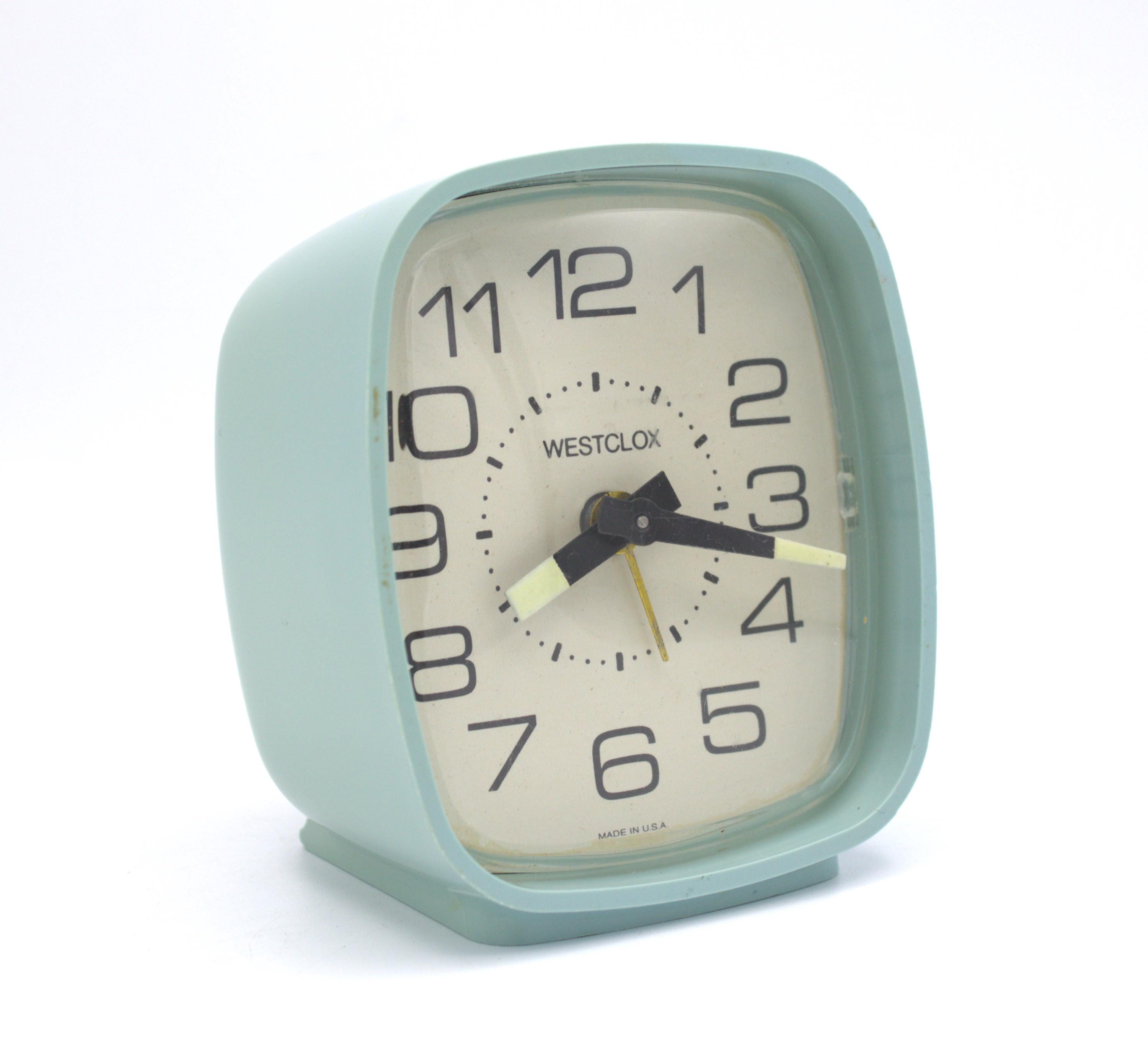 Vintage Westclox Alarm Clock Analog Dial Spring Wound Mechanical