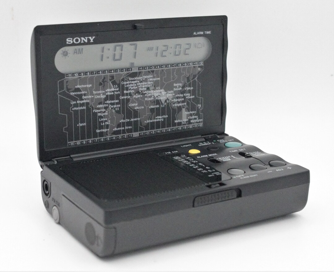 Vintage Sony World Clock Radio Digital Alarm Clock Pocket - Etsy