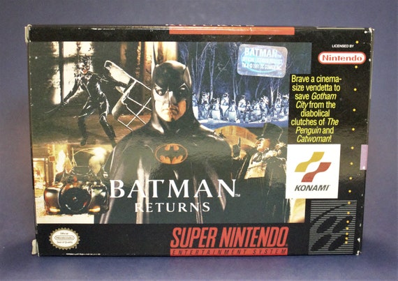 Vintage 1991 Super Nintendo juego Batman Returns cartucho en - Etsy España