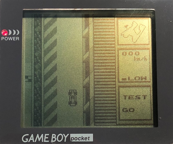 Vintage F1 Spirit 1990s Game Boy Cartridge Racing Game Handheld