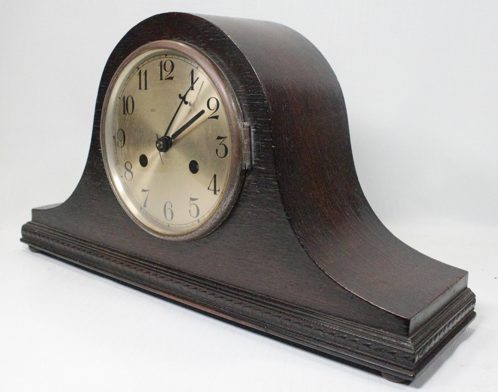 Vintage Wood Mantle Clock Chime Hourly Quarterly Gong Brass 14 Etsy