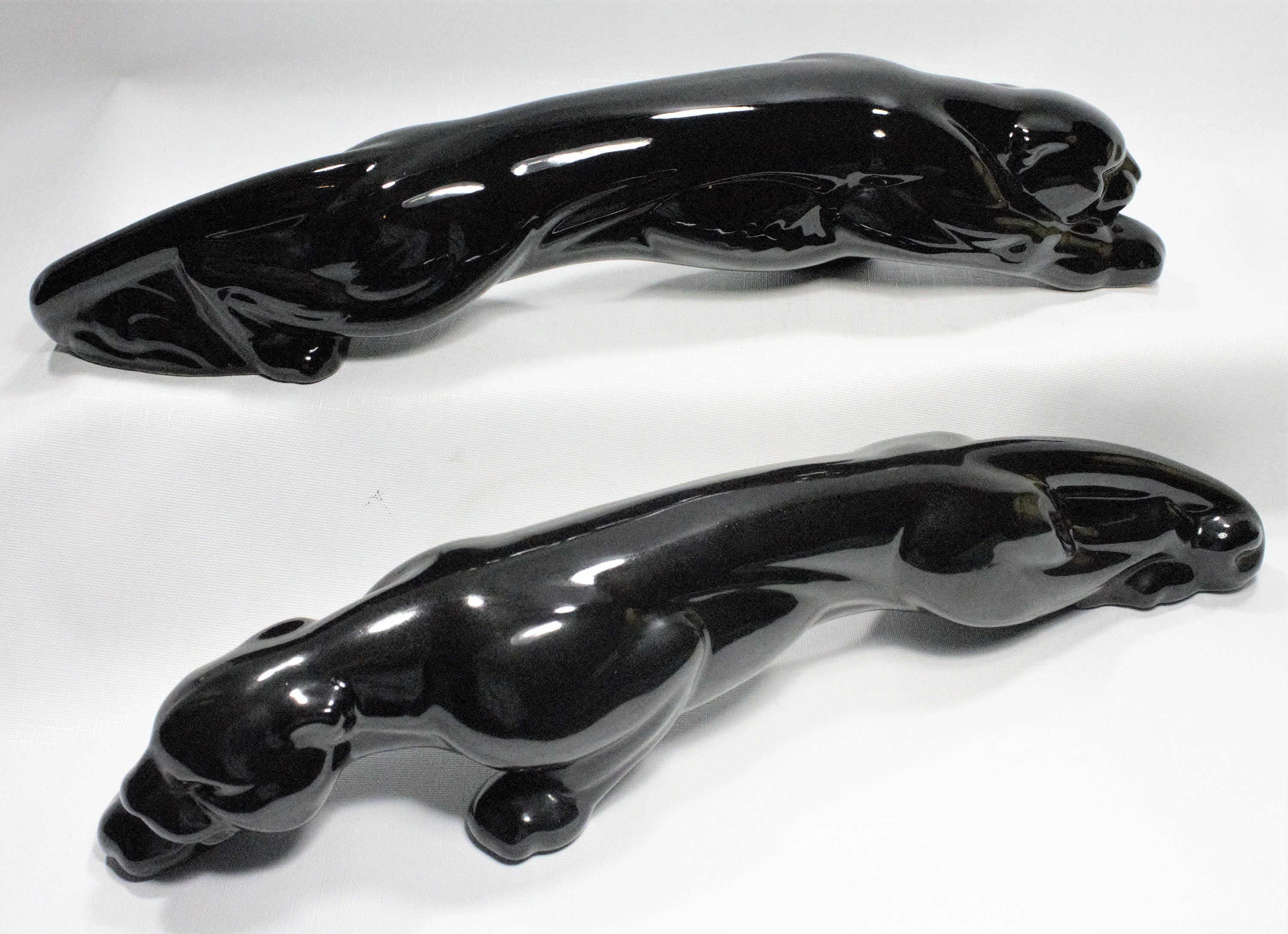 Vintage Mid-century Black Panther Ceramic Decorative Art Vintage Mid-century Black Panther Ceramic Decorative Art