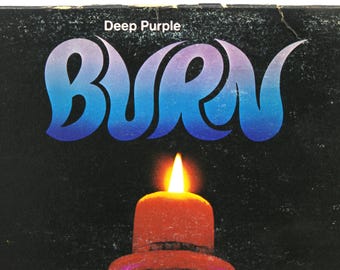 Vintage 70s Vinyl Deep Purple 1974 Album Burn Cool Classic Rock