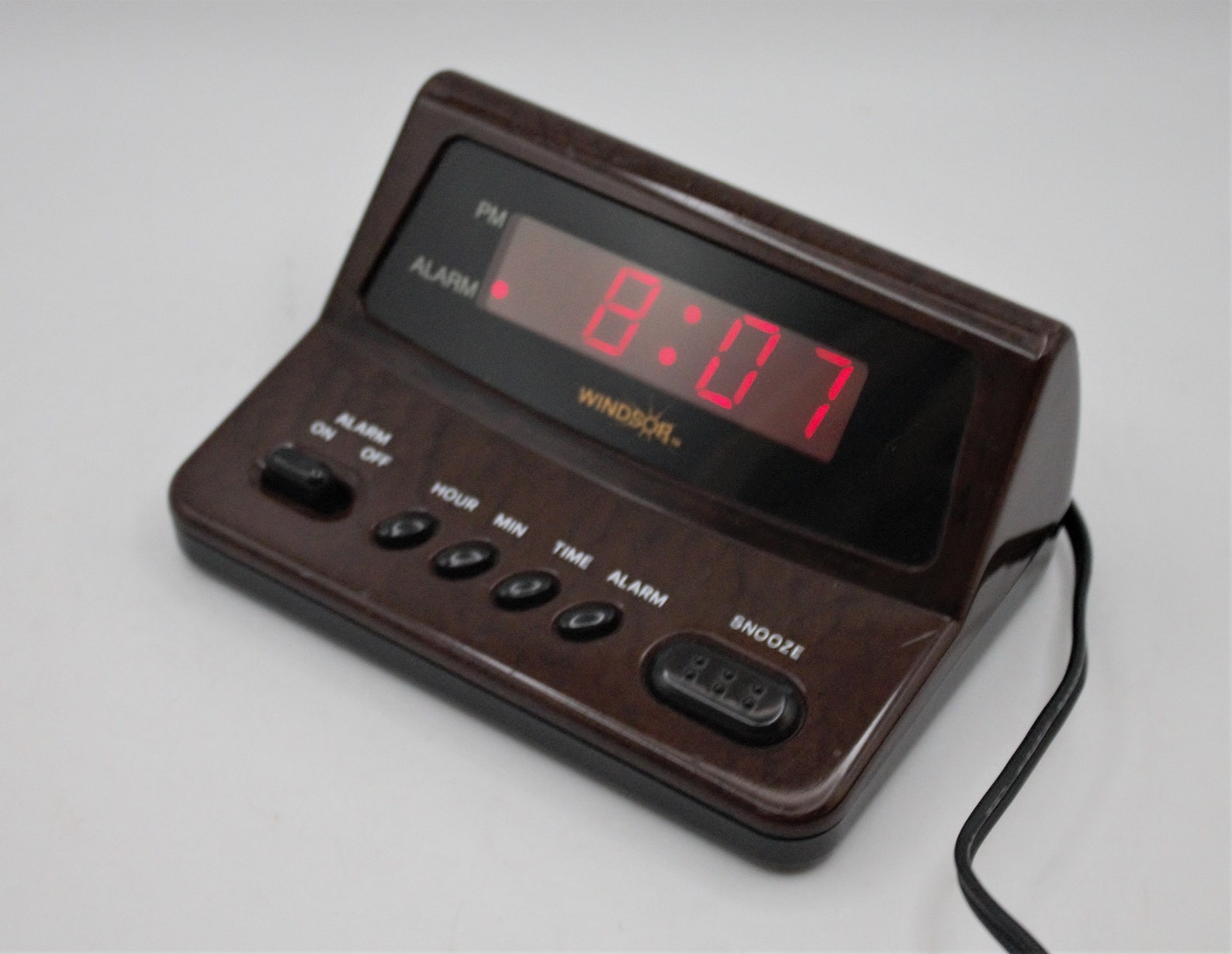 Vintage Digital Alarm Clock Simulated Burled Walnut Woodgrain Etsy