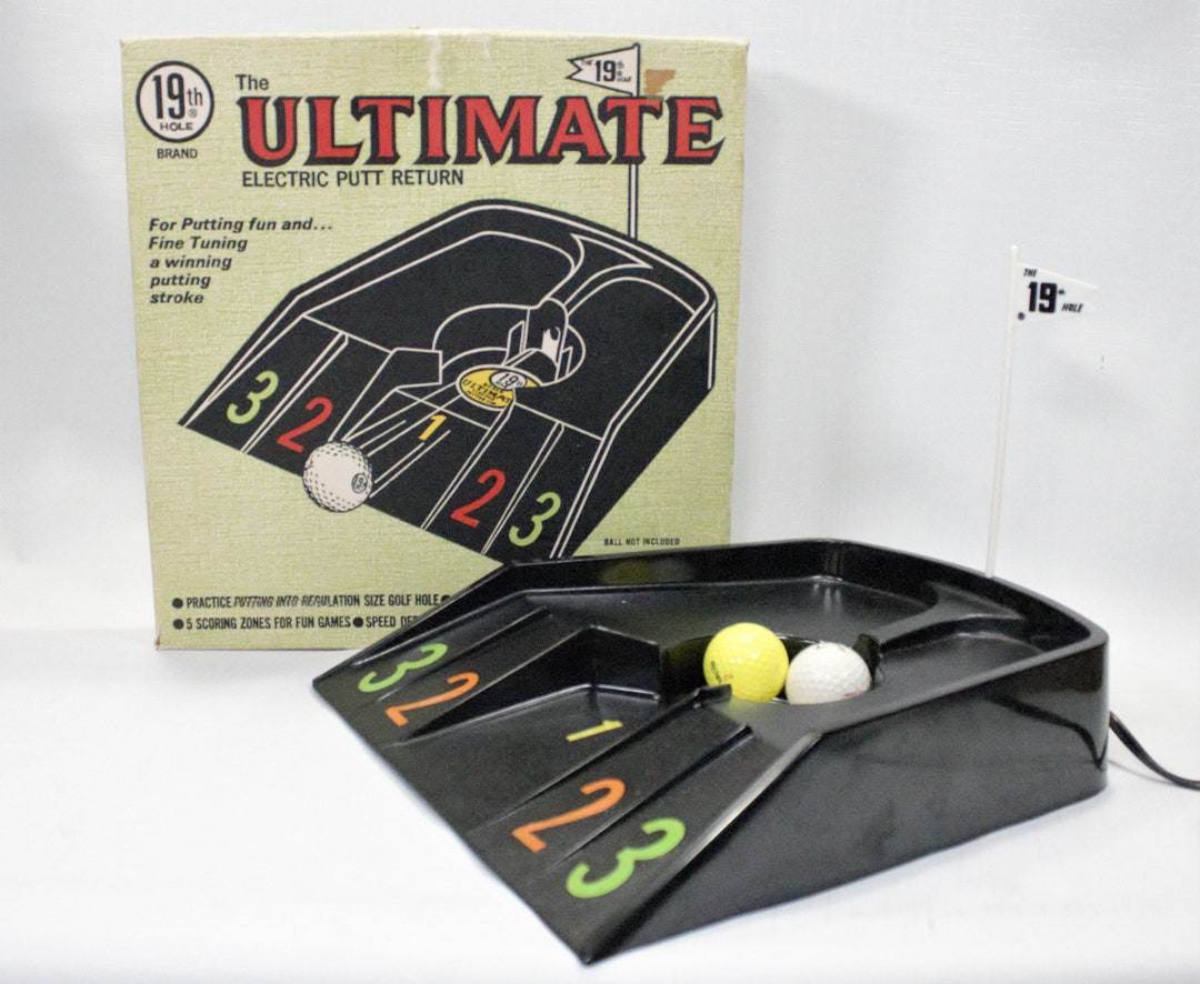 Vintage Electric Putt Return Ultimate Golf Putting Game Practice Machine Electronic Ball Return