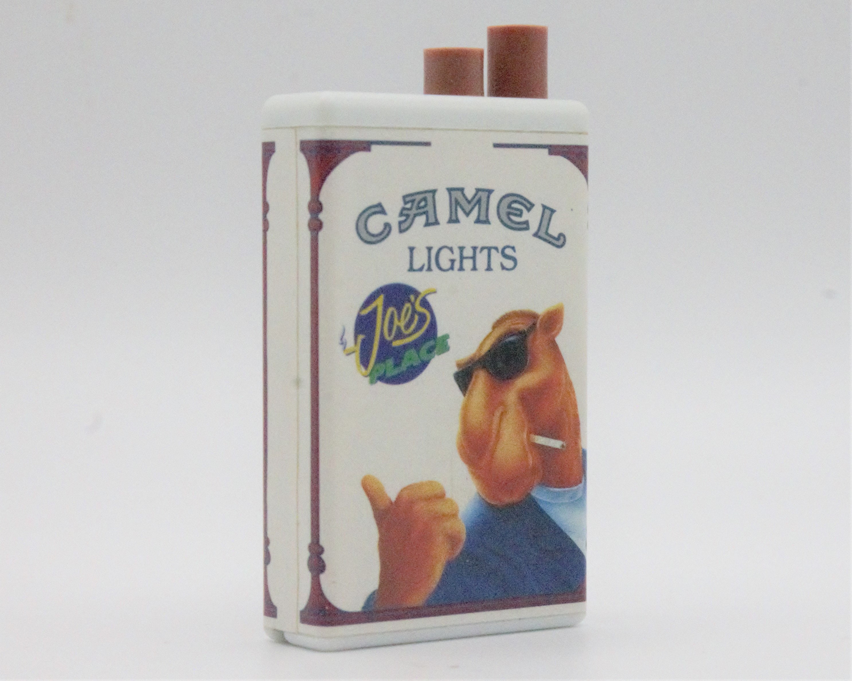 Vintage Camel Lighter Refillable Fuel Metal Permanent Match Strike Spark  Flint Joe Camel Joe's Place Cigarette Pack